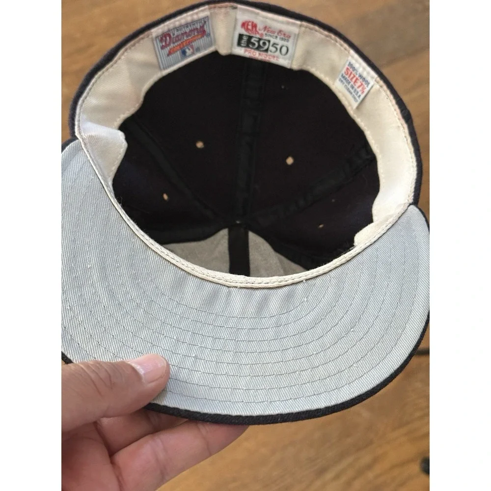 Vintage DETROIT TIGERS NEW ERA Pro Model DIAMOND HAT  Size‎ 7/3/8 - Picture 7 of 9